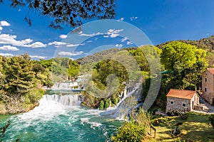 Waterfall And Mill In Krka National Park-Croatia