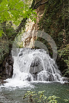 Waterfall at the Monasterio de piedra in Zaragoza, Spain