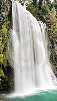 Waterfall at the Monasterio de piedra in Zaragoza, Spain