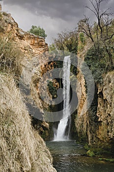Waterfall at the Monasterio de piedra in Zaragoza, Spain