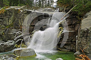 Waterfall in moountains