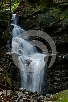 Waterfall Mosornym Potoku seen in Poland