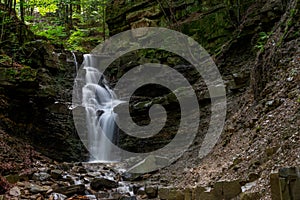 Waterfall Mosornym Potoku seen in Poland