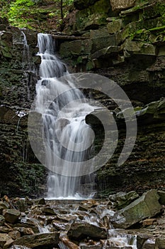 Waterfall Mosornym Potoku seen in Poland