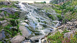 Waterfall in mountain in the Alp.