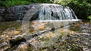 Waterfall on mountain river Nettenbach