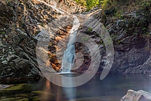 Waterfall on the mountains in Corsica - 2