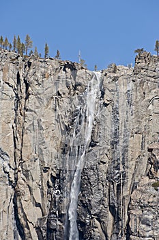 Waterfall on mountainside