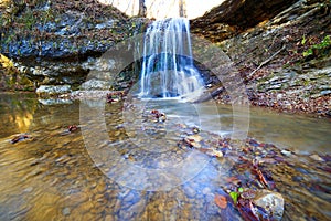 Waterfall at the mountais