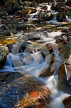 Waterfall movement on the rocks