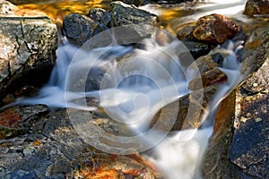 Waterfall movement on the rocks