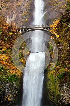 Waterfall - multnomah falls in Oregon photo