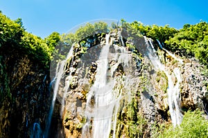 Waterfall in the National Park in Croatia