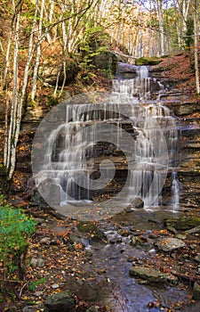 Waterfall in the national park of Foreste Casentinesi