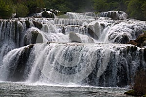 WATERFALL IN THE NATIONAL PARK KRKA