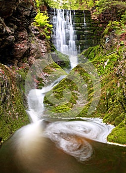 Waterfall In national park Krkonose photo