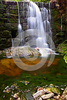 Waterfall In national park Krkonose