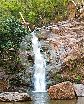 Waterfall in natural park
