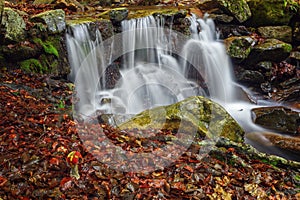 Waterfall in the natural park Montseny, Barcelona, Spain