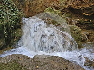 Waterfall in the natural park of Sierra de Cazorla, Segura and Las Villas. Jaen, Andalusia, Spain