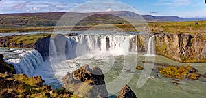 Waterfall near Akureyri Iceland