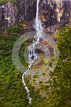 Waterfall near Briksdal glacier - Norway