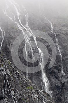 The waterfall near the glacier