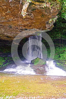 waterfall near Lake Toba from North Sumatra, Indonesia, Wisata Alam 1000 Gua