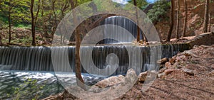 Waterfall near Trikala, Greece - spring picture, panorama