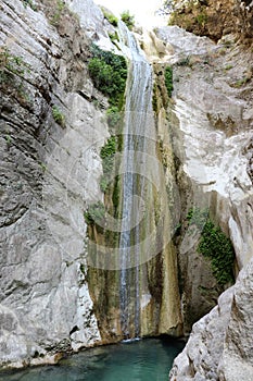 The waterfall in Nidri on Lefkas