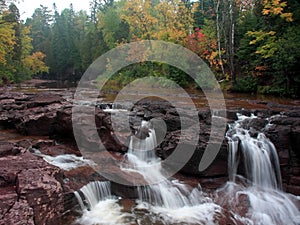 Waterfall on the north shore of Lake Superior