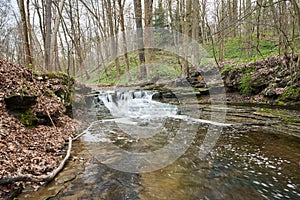 Waterfall in Northeast Ohio in Spring