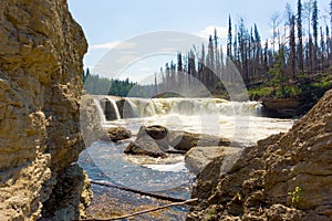 A waterfall in the northwest territories