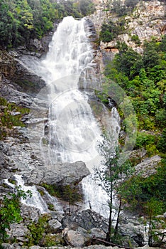 waterfall ocated near the village of Bocognano in Corsica island, France