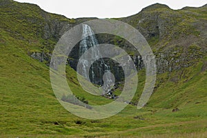 Waterfall at Olafsvik on Snaefellsnes Peninsula,Iceland,Europe