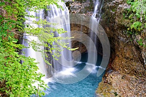 Waterfall in Ordesa and Monte Perdido National Park. Pyrenees mountain.Spain. photo