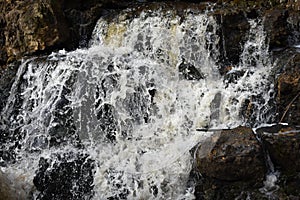 Waterfall over Giant Rocks - Governor Dodge State Park photo