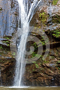 Waterfall over rocks