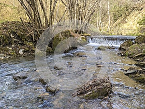 Waterfall at the Pal river in Andorra