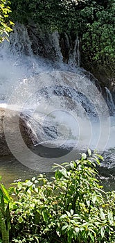 Waterfall in Paraty Brazil is pictured