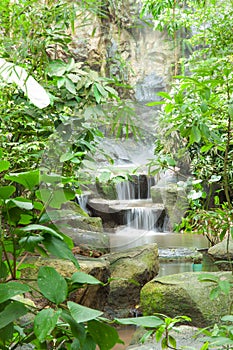 Waterfall in the park.