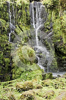 Waterfall in Park of Castle Wilhelmshoehe, Kassel, Germany
