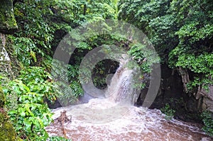 Waterfall in Parque Natural da Ribeira dos Caldeiroes photo