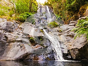 Waterfall Pedra da Ferida, in Miranda do Corvo