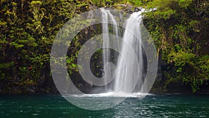 Waterfall of Petrohue river in the lakes region Chile, near Puerto Montt and Puerto Varas photo