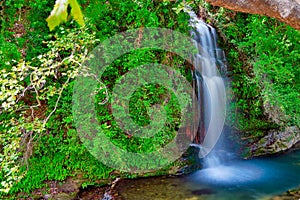 The waterfall of Platanistos in Evia, Greece