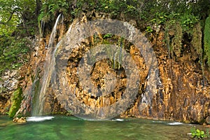 Waterfall in Plitvice Lakes National Park, Croatia