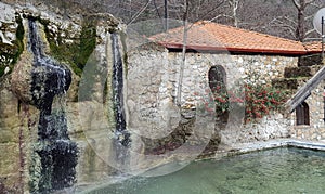 Waterfall and pool at Loutra Pozar photo