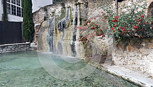 Waterfall and pool at Loutra Pozar photo