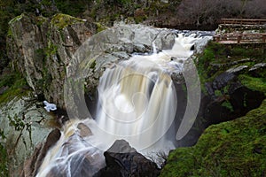 Waterfall of Pozo de los Humos, Salamanca province, Spain photo